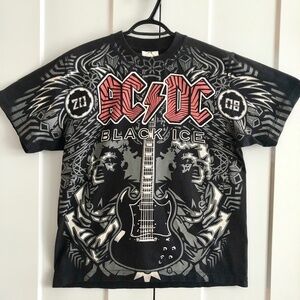 2008, AC/DC, T-Shirt,‎ Vintage, Single Stitch, T Shirt, Double Sided Print
